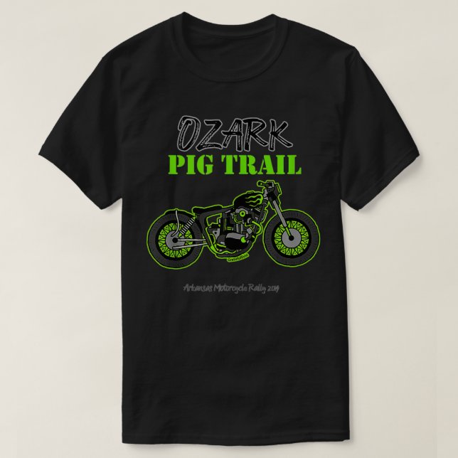 T-shirt Fayetteville Arkansas Ozark Pig Trail Bobber (Design devant)