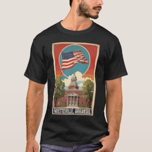 T-shirt Fayetteville Arkansas Tourisme Vintage voyage Usa