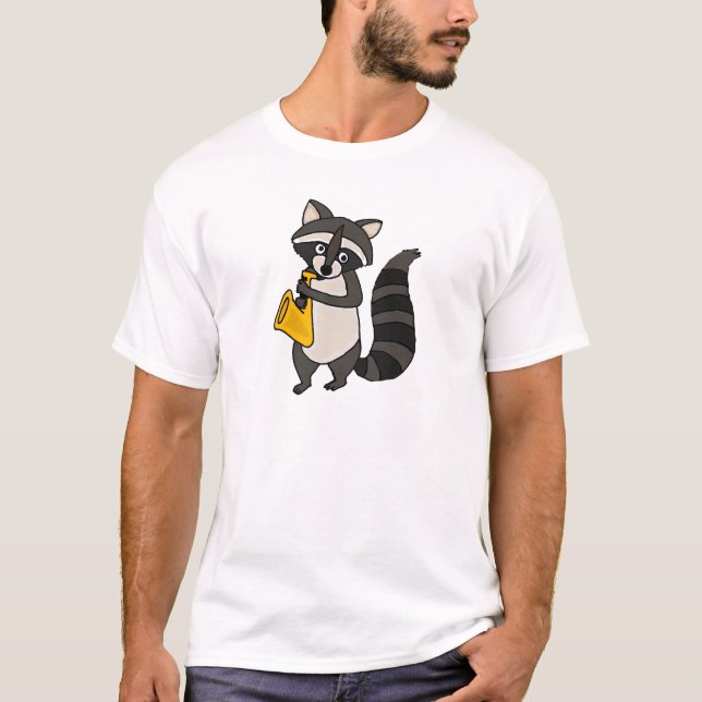 T-shirt FB raton laveur jouant la bande dessinée de (Devant)