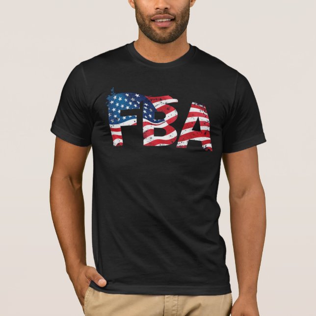 T-shirt FBA Américains noirs fondateurs (Devant)