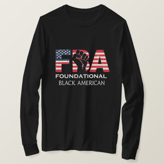 T-shirt FBA Patriotes Américains Noirs Fondateurs  (Design devant)
