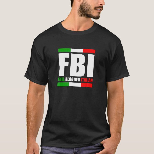 T-shirt FBI Italie complète sanglée Italie Fierté du patri (Devant)