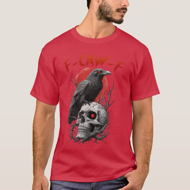 T-shirt FCawF Corbeau Drôle F Caw F ami (Devant)