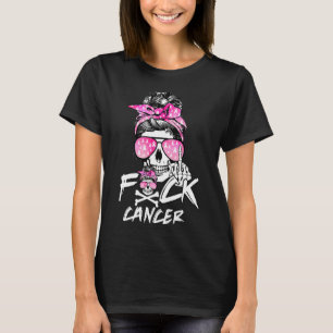 T-shirt Fck Cancer du sein femmes guerrière rose Ruban Mes