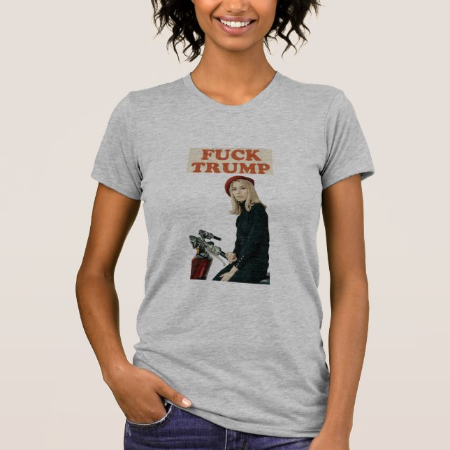 T-shirt Fck trump heather grey (Devant)
