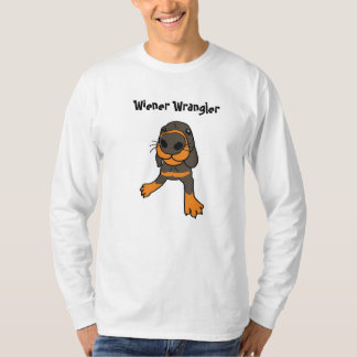 T-shirt FD chemise de bande dessinée de cowboy de saucisse