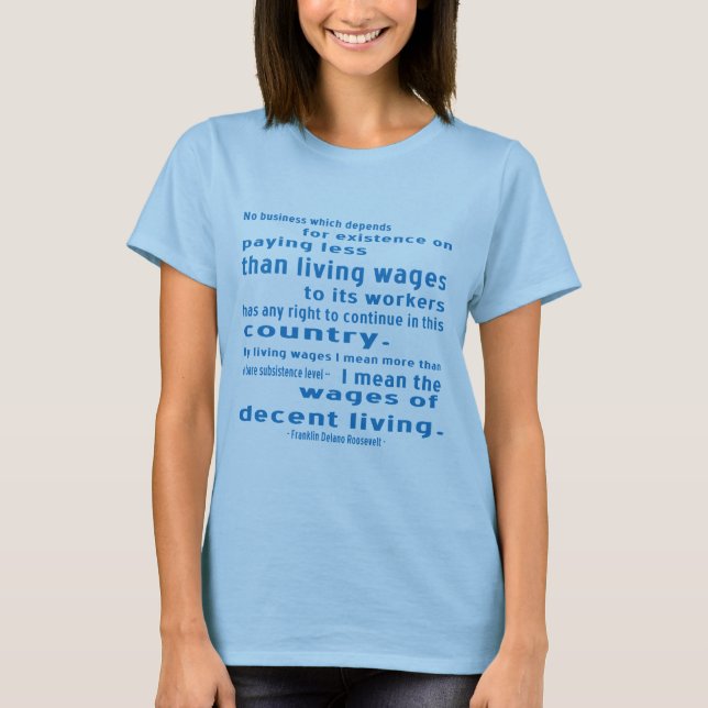 T-shirt FDR sur les salaires (Devant)