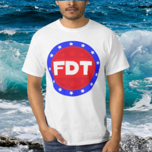 T-shirt FDT   Chemise en gras rouge, blanc et bleu