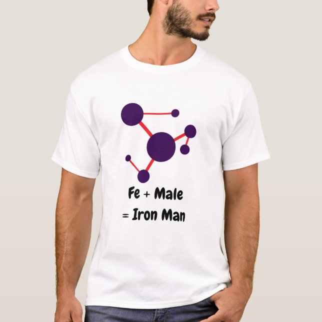 T-shirt Fe + Homme Égal Iron Homme Violet (Devant)