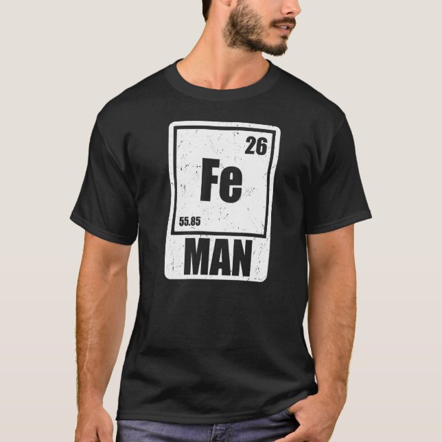 T-shirt Fe Iron Science Elements Chimiste Scientifique Pre (Devant)