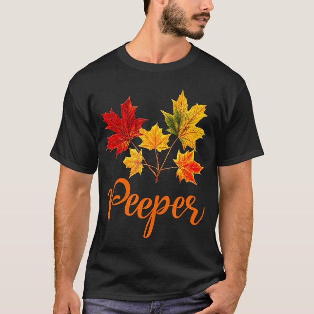 T-shirt FEAF PEEPERS Fall Foliing Feuilles d'automne (Devant)