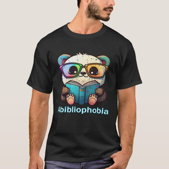 T-shirt Fear of Running Out of Books to Read Abibliophobia (Devant)