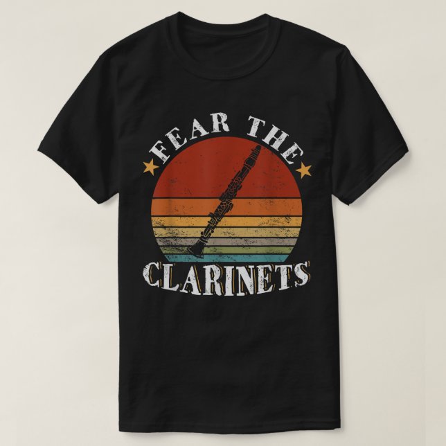 T-shirt Fear the Clarinets for Clarinetists Musicians Men  (Design devant)