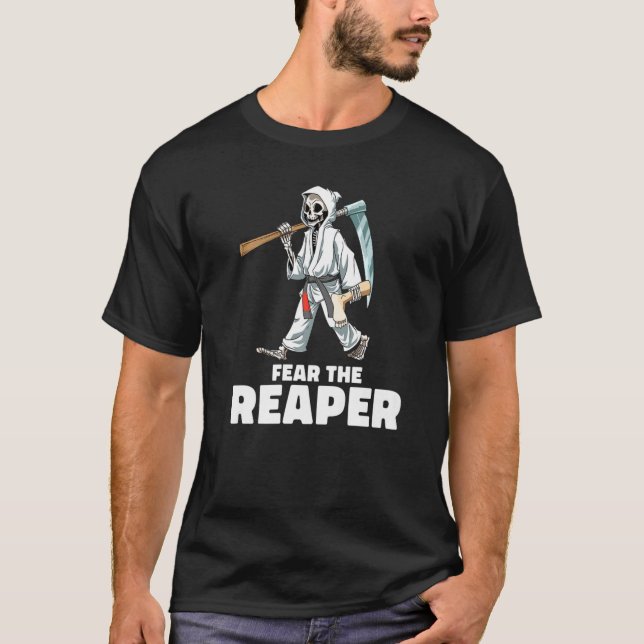 T-shirt Fear The Reaper  Jiu Jitsu Leg Locks Foot Locks He (Devant)