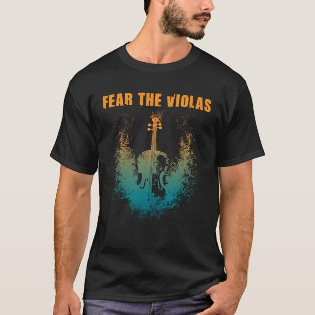 T-shirt Fear The Violas  Viola Player Jazz Music Orchestra (Devant)