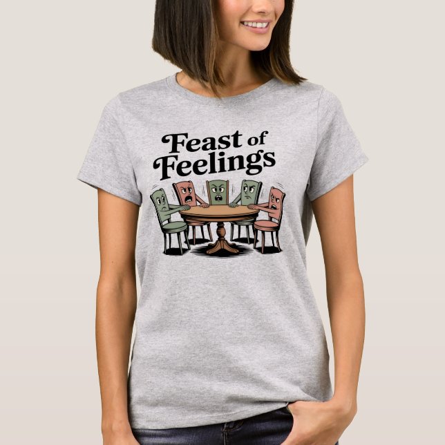 T-shirt Feast of Feelings | Funny Thanksgiving Family  (Devant)