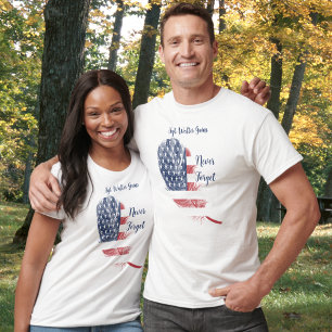T-shirt Feather USA Drapeau N'oublie jamais le souvenir T-