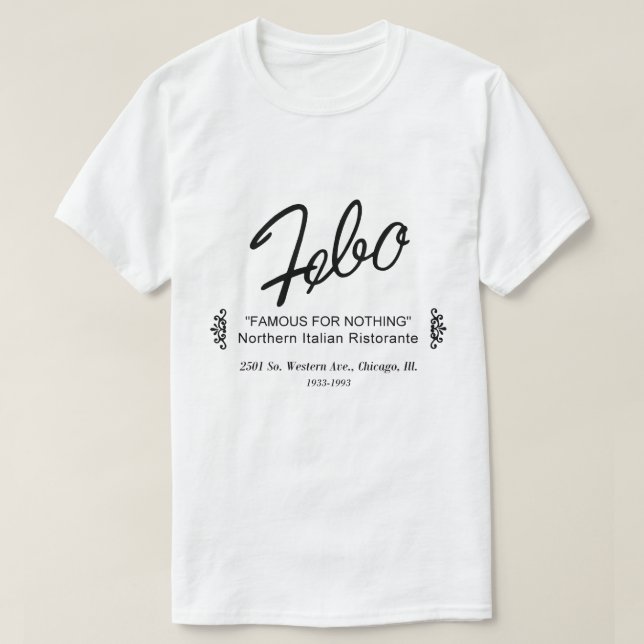 T-shirt Febo, Northern Italian Ristorante, Chicago, IL (Design devant)