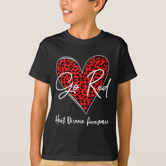 T-shirt February Is Red Heart Health Heart Disease Awarene (Devant)