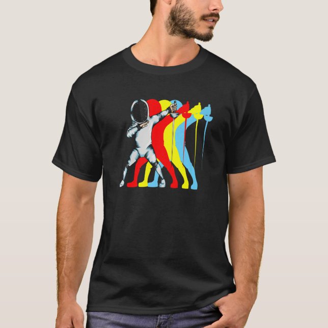 T-shirt Fechtkunste Dabbing Epee Duel Fecht Fan Fechtkunst (Devant)