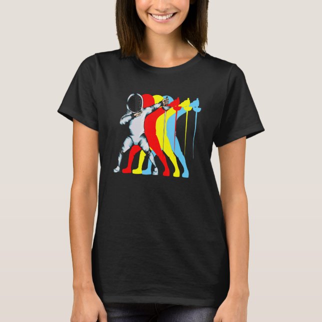 T-shirt Fechtkunste Dabbing Epee Duel Fecht Fan Fechtkunst (Devant)