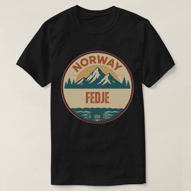 T-shirt Fedje, Norvège Norvège (Design devant)