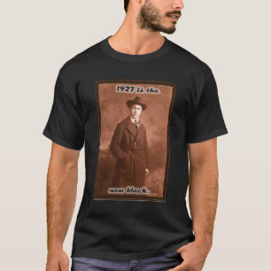 T-SHIRT FEDORA & COAT, PHOTO VINTAGE 1927 LE NOUVEAU NOIR,