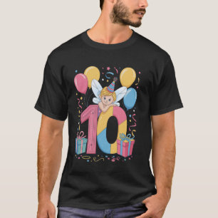 T-shirt Fée 10e anniversaire garçon fille 10 ans dixième