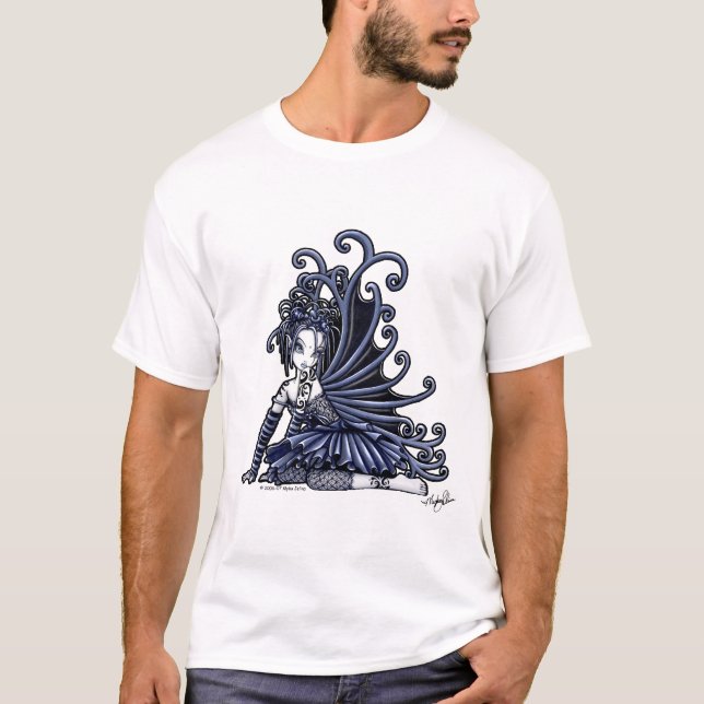 T-shirt Fée bleue de dentelle de Sophia (Devant)