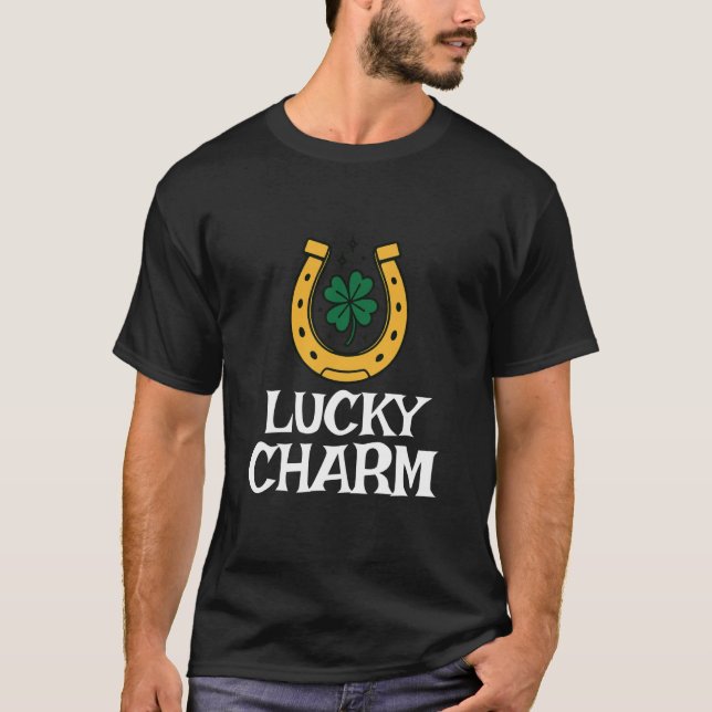 T-shirt Fée Chanceuse Fer à Cheval Trèfle Saint-Patrick Ir (Devant)