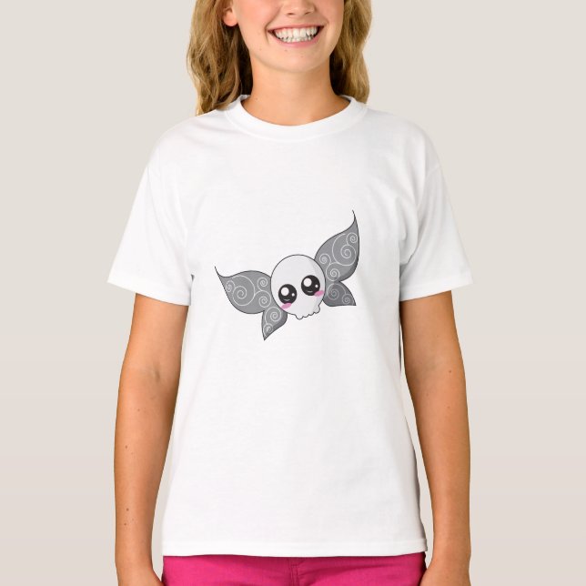 T-shirt Fée crâne - Gris (Devant)