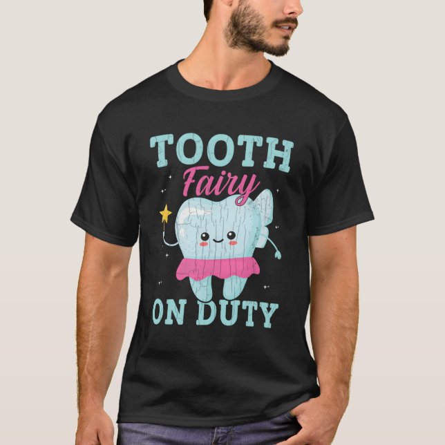 T-shirt Fée de dents en service Halloween (Devant)
