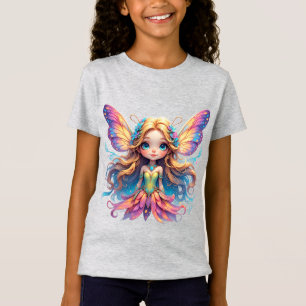 T-Shirt Fée de fantasy enchanteresse avec des ailes coloré