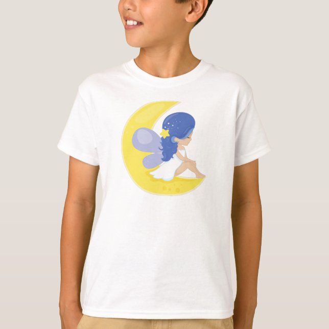 T-shirt Fée De Fécule, Fée Mignonne, Fée Sur La Lune (Devant)