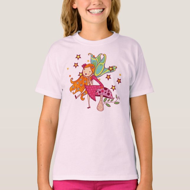 T-shirt Fée de jardin sur le champignon (Devant)