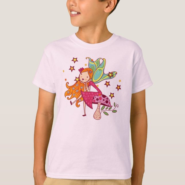 T-shirt Fée de jardin sur le champignon (Devant)