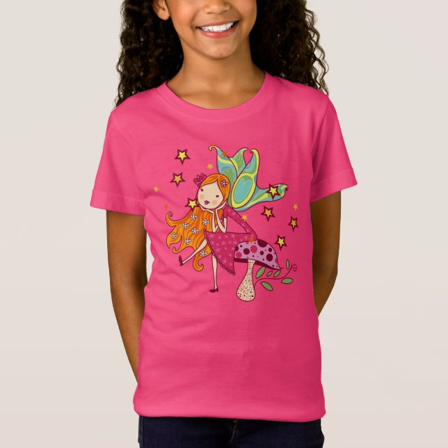 T-Shirt Fée de jardin sur le champignon (Devant)