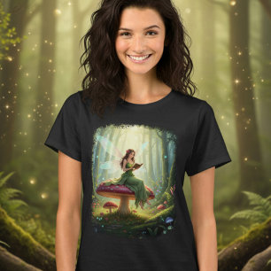 T-shirt Fée de jour enchantée lisant un livre