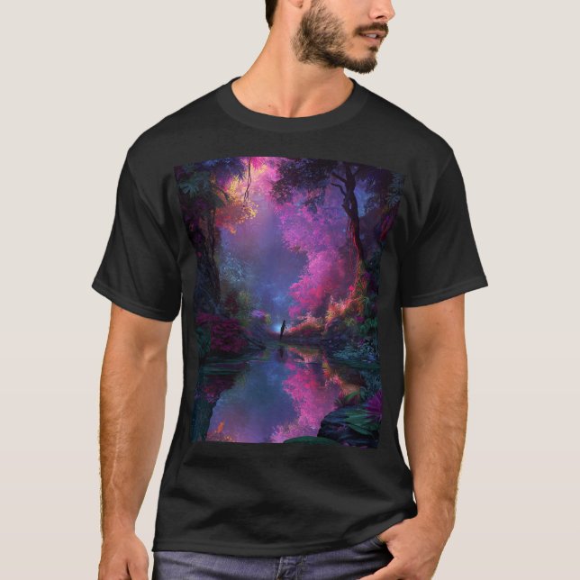 T-shirt Fée de la forêt au bord du lac (Devant)