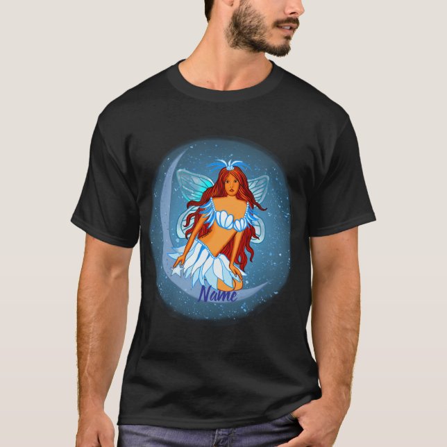 T-shirt Fée de la Lune de Nuit Bleue  (Devant)