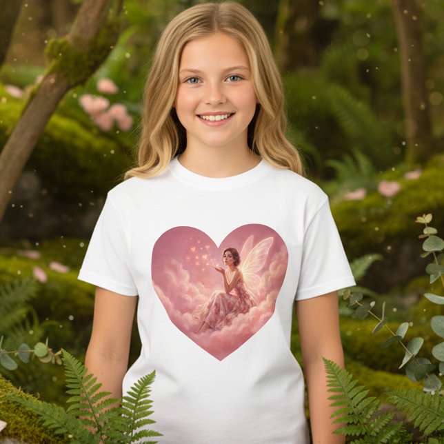 T-shirt Fée de la Saint-Valentin sur des nuages roses - Ar (Créateur téléchargé)