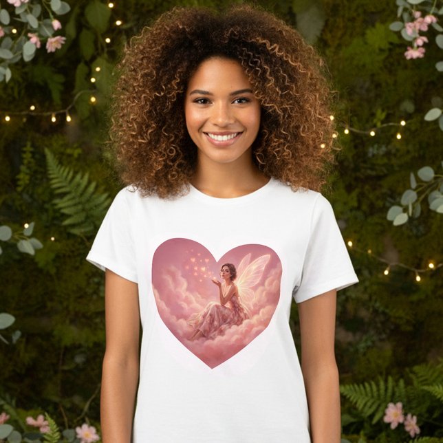 T-shirt Fée de la Saint-Valentin sur des Nuages Roses Fant (Créateur téléchargé)