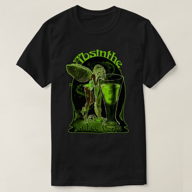 T-shirt Fée de Verte d'honoraires de La d'absinthe avec le (Design devant)