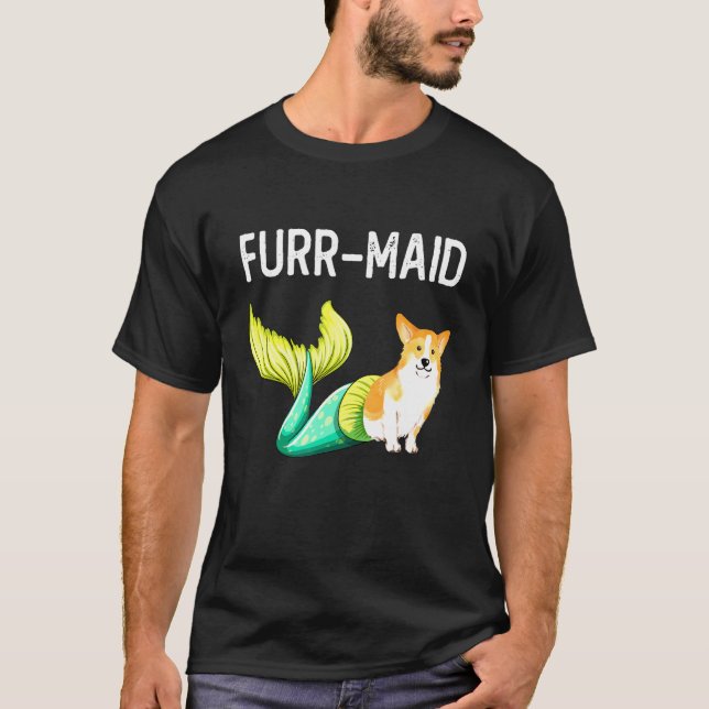 T-shirt Fée des poils Corgi Sirène Corgi (Devant)
