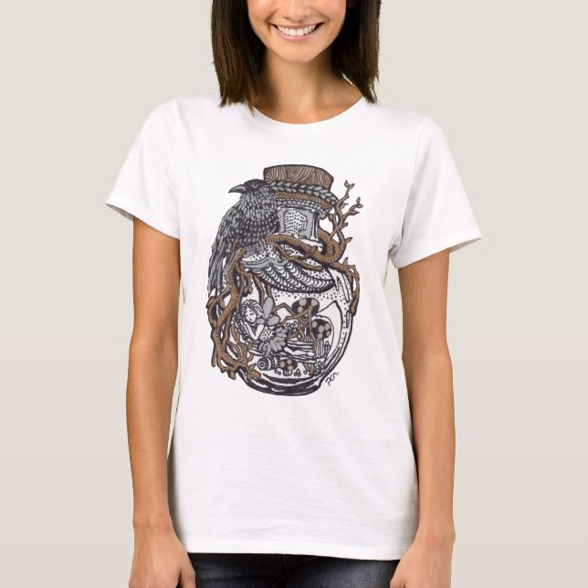 T-shirt Fée dorée dans la bouteille (Devant)