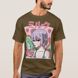 T-shirt Fée esthétique Fairycore Boire paille japonaise
