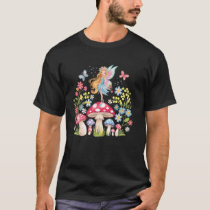 T-shirt Fée esthétique Fairycore Cottagecore Champignon Pi