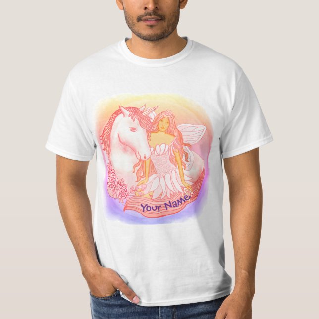 T-shirt Fée et licorne  (Devant)