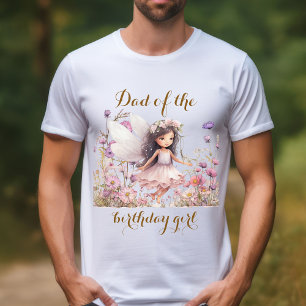 T-shirt Fée lavande fleur sauvage Papa de la fille qui fêt