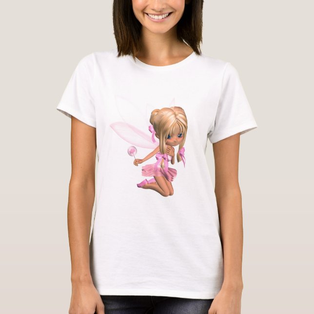 T-shirt Fée mignonne de ballerine de Toon dans le rose - (Devant)